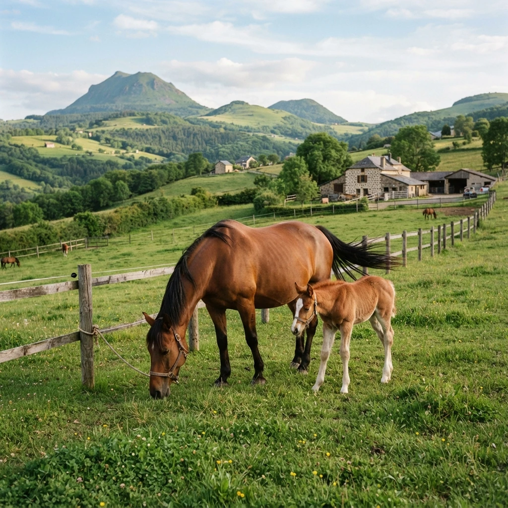 Élevage de chevaux au Cavaliers des Monts Brumeux, Laqueuille
