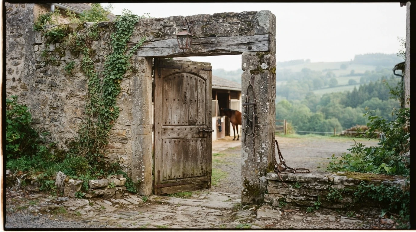 Entrée du Cavaliers des Monts Brumeux, centre équestre à Laqueuille