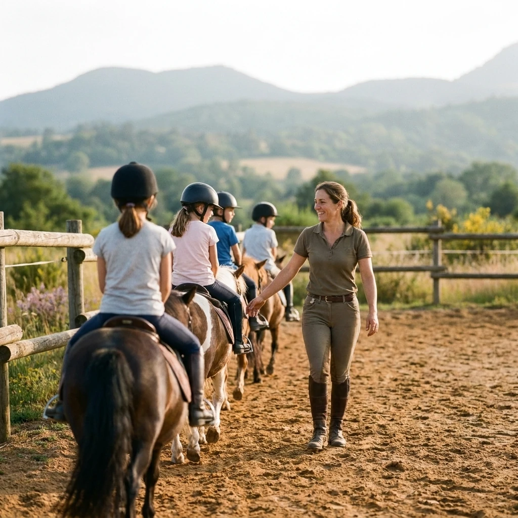 Cours de poney à Laqueuille, Puy-de-Dôme
